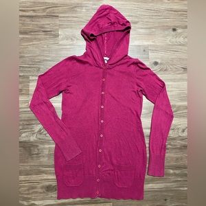 3/$25 Delia’s Button Down Cardigan with Hoodie